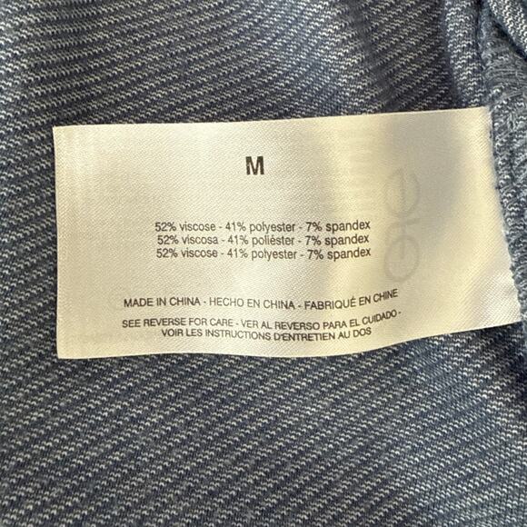 GH Bass & Co Womens Snap Front Collared Shirt Medium Oversized Striped Casual - Picture 4 of 11